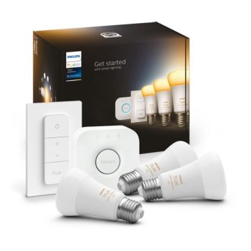 Kit de inicio Philips Hue White Ambiance 3xE27/11W 2200-6500K + dispositivo de conexión y mando a distancia