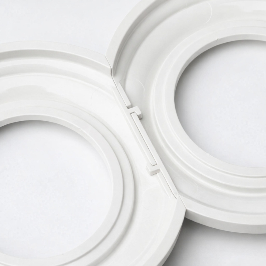 Kliklap - Enchufe doble retro para uso doméstico con marco 230V blanco nieve