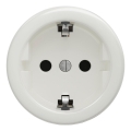 Kliklap - Enchufe doméstico retro SCHUKO 230V/16A sin marco, de cerámica blanca