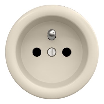 Kliklap - Enchufe doméstico retro sin marco 230V beige