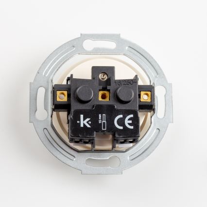 Kliklap - Enchufe doméstico retro sin marco 230V beige