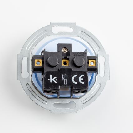 Kliklap - Enchufe retro doméstico con marco 230V azul