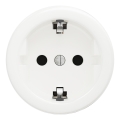 Kliklap - Enchufe retro doméstico sin marco SCHUKO 230V/16A blanco nieve
