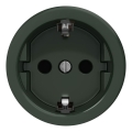 Kliklap - Enchufe retro doméstico sin marco SCHUKO 230V/16A, verde