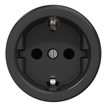 Kliklap - Enchufe retro para uso doméstico sin embellecedor SCHUKO 230V/16A negro