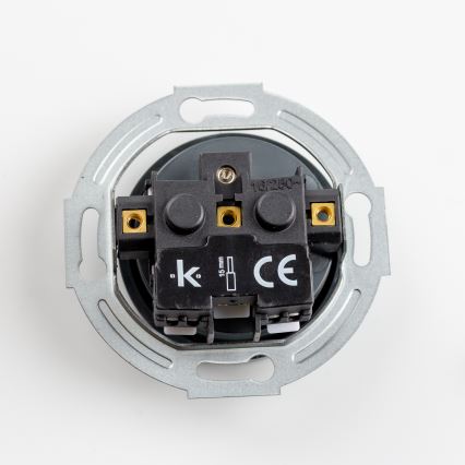 Kliklap - Enchufe triple retro doméstico con marco 230V antracita