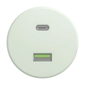 Kliklap - Enchufe USB retro A+C sin marco verde menta