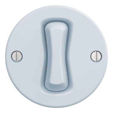 Kliklap - Interruptor de escalera vintage sin marco n° 6 azul