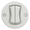 Kliklap - Interruptor doble de estilo retro sin marco, en cerámica blanca