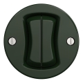 Kliklap - Interruptor doble retro sin marco, verde