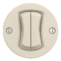 Kliklap - Interruptor retro doble para escalera sin marco, n.º 6+6, beige