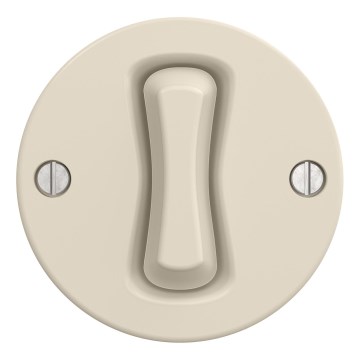 Kliklap - Interruptor retro unipolar sin marco n.º 1 beige