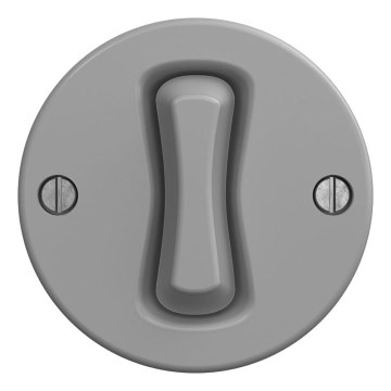 Kliklap - Interruptor unipolar vintage sin marco n° 1 gris
