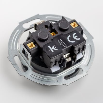 Kliklap - Toma de corriente retro triple para uso doméstico con marco SCHUKO 230V antracita