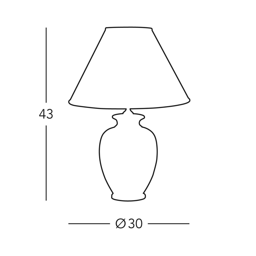 Kolarz 0014.70 - Lámpara de mesa GIARDINO 1xE27/100W/230V Ø 30 cm