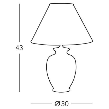 Kolarz 0014.73.3 - Lámpara de mesa GIARDINO 1xE27/100W/230V