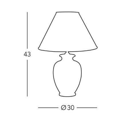 Kolarz 0014.73 - Lámpara de sobremesa GIARDINO 1xE27/100W/230V