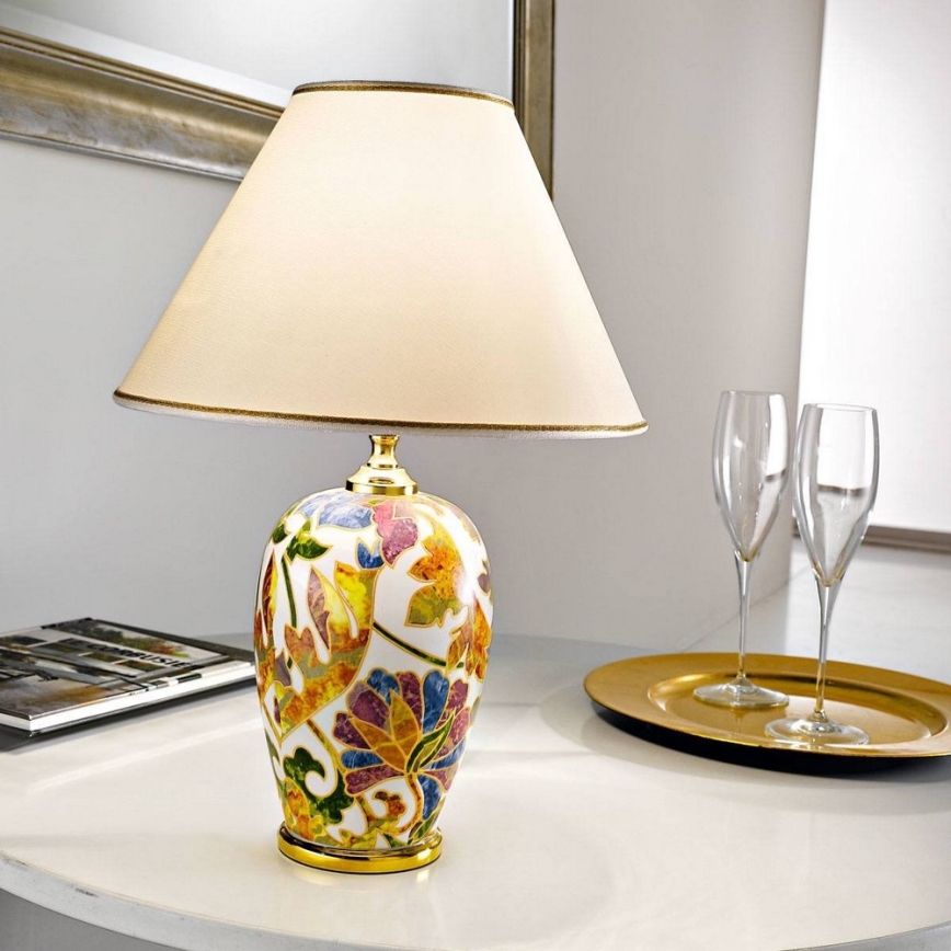 Kolarz 0094.70S - Lámpara de mesa DAMASCO 1xE27/60W/230V