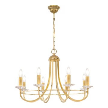 Kolarz 330.88.8C - Lámpara colgante de cristal IMPERIAL 8xE14/60W/230V dorado