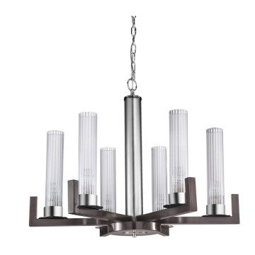 Kolarz 6009.80660 - Lámpara de araña con cadena RAGGIO 6xE14/25W/230V cromo mate
