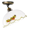 Kolarz 731.10.114 - Lámpara de techo de superficie NONNA 1xE27/75W/230V diámetro 30 cm vino/fresa