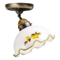 Kolarz 731.10.116 - Lámpara de techo de montaje en superficie NONNA 1xE27/75W/230V, diámetro 20 cm, color limón