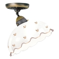 Kolarz 731.10.161 - Lámpara de techo de montaje en superficie NONNA 1xE27/75W/230V Ø 30 cm con motivos florales, acabado oro rosa