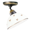 Kolarz 731.10.170 - Lámpara de techo de montaje en superficie NONNA 1xE27/75W/230V, diámetro 20 cm, diseño floral en oro rosa