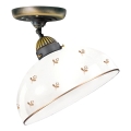 Kolarz 731.10.171 - Lámpara de techo de superficie NONNA 1xE27/75W/230V Ø 30 cm con motivos florales en oro rosa