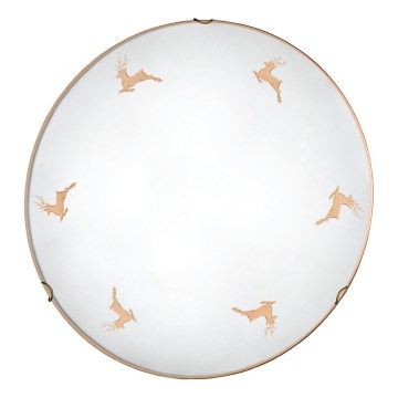 Kolarz 731.13.4.150 - Aplique de pared NONNA 3xE27/60W/230V, Ø 50 cm, con detalles en asta de ciervo, acabado oro rosa
