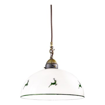 Kolarz 731.30.101 - Lámpara colgante NONNA 1xE27/75W/230V diá. 30 cm ciervo verde