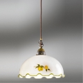 Kolarz 731.30.116 - Lámpara colgante con cable NONNA 1xE27/75W/230V Ø 20 cm color limón