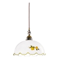 Kolarz 731.30.117 - Lámpara colgante de cable NONNA 1xE27/75W/230V Ø 30 cm limones