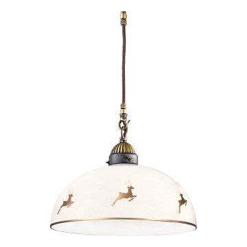 Kolarz 731.30.151 - Lámpara colgante con cable NONNA 1xE27/75W/230V, diámetro 30 cm, acabado jeleni oro rosa