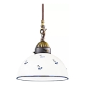 Kolarz 731.30.16 - Lámpara colgante NONNA 1xE27/75W/230V diá. 20 cm azul