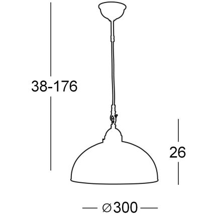 Kolarz 731.30.71 - Lámpara de araña en ristra NONNA 1xE27/75W/230V rojo