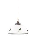 Kolarz 731.32.102 - Lámpara colgante NONNA 1xE27/75W/230V diá. 36 cm ciervo verde