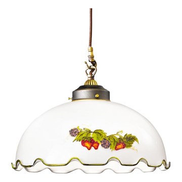 Kolarz 731.32.115 - Lámpara colgante con cable NONNA 1xE27/75W/230V diámetro 36 cm vino/fresa
