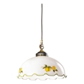 Kolarz 731.32.118 - Lámpara colgante con cable NONNA 1xE27/75W/230V, diámetro 36 cm, color limón