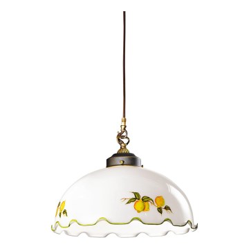 Kolarz 731.32.118 - Lámpara colgante con cable NONNA 1xE27/75W/230V, diámetro 36 cm, color limón