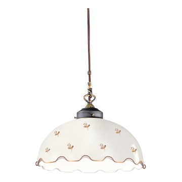 Kolarz 731.32.162 - Lámpara colgante con cable NONNA 1xE27/75W/230V, diámetro 36 cm, con motivos florales, oro rosa