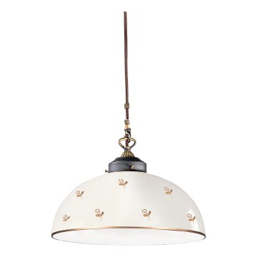 Kolarz 731.32.172 - Lámpara colgante con cable NONNA 1xE27/75W/230V Ø 36 cm, diseño floral, oro rosado