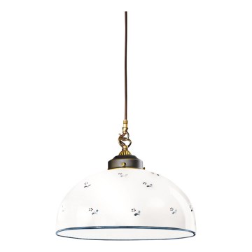 Kolarz 731.32.19 - Lámpara colgante NONNA 1xE27/75W/230V diá. 36 cm azul