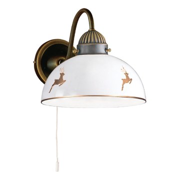 Kolarz 731.61.150 - Lámpara de pared NONNA 1xE27/75W/230V con motivos de ciervo en oro rosa