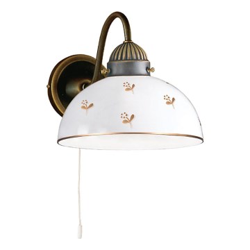 Kolarz 731.61.170 - Lámpara de pared NONNA 1xE27/75W/230V, motivos florales, acabado en oro rosa