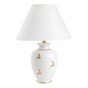 Kolarz 731.70W.150 - Lámpara de mesa NONNA 1xE27/100W/230V con motivos de ciervo blanca/dorada