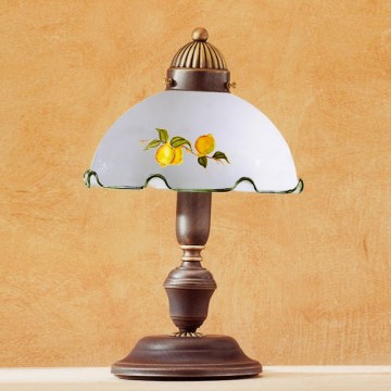 Kolarz 731.73.116 - Lámpara de mesa NONNA 1xE27/75W/230V con motivos de limones