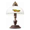 Kolarz 731.73.121 - Lámpara de mesa NONNA 1xE27/75W/230V vino/fresa