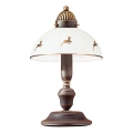 Kolarz 731.73.150 - Lámpara de mesa NONNA 1xE27/75W/230V con motivos de ciervo y acabado en oro rosa