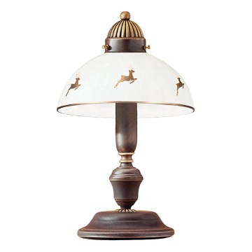 Kolarz 731.73.150 - Lámpara de mesa NONNA 1xE27/75W/230V con motivos de ciervo y acabado en oro rosa